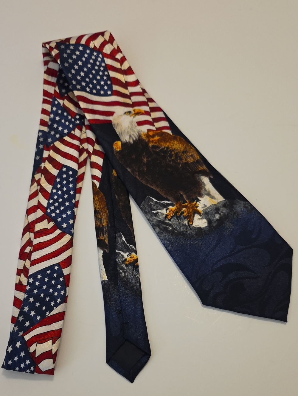 Patriotic Bald Eagle Neck Tie - Red, White & Blue